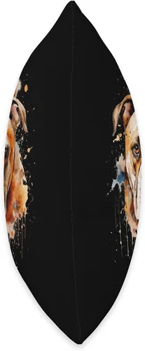 Vista 2 de American Bully watercolor gift for dog women Colorido American Bulldog - Cojín de acuarela de 16 x 16 pulgadas, multicolor