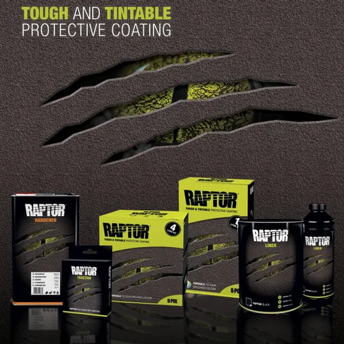 Vista 6 de U-POL Raptor GM Kit de revestimiento para camionetas en aerosol, de uretano, color blanco, incluye pistola rociadora, 6 litros.