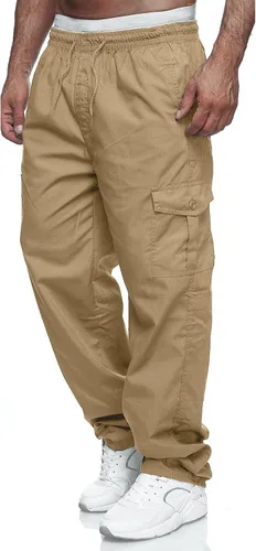 Vista 13 de THWEI Pantalones cargo para hombre, casuales, con cordón, atléticos, jogger, deportivos, pantalones para exteriores Verde militar