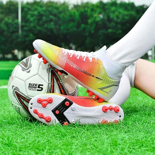 Vista 6 de HESBITEUL Zapatos deportivos para hombre para interiores y exteriores cómodos de fútbol para estudiantes de alta potencia de agarre