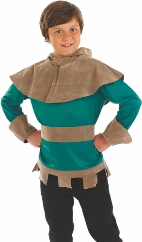 Vista 2 de fun shack Disfraz de Robin Hood para niños, traje de arquero para niños, vestido de arquero para niños, disfraz de aventura