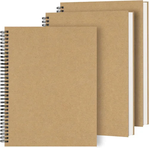 Vista 9 de Dynta Cuadernos grandes de espiral 8.5 "x 11", rayados, 3 piezas, cuaderno universitario para la escuela, oficina, estudio y notas, bueno