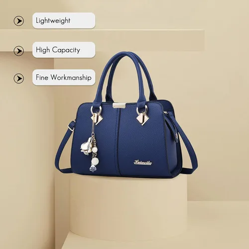 Vista 3 de Bolso elegante para mujer, bolso de hombro, bolso cruzado de viaje, bolso de mensajero para compradores, impermeable, de piel sintética