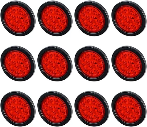 Vista 66 de Kit de tapones de cableado con cubierta de hule para luz trasera LED redonda de 4", 12 ledes, para RV, camioneta