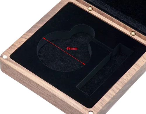 Vista 3 de COSISO Caja de regalo de reloj de bolsillo de madera de nogal, portátil, de un solo bolsillo, organizador de viaje para hombres y mujeres