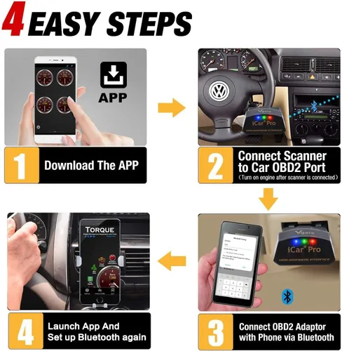 Vista 3 de Vgate Escáner OBD2 iCar Pro Bluetooth4.0 (iOS, Android) y Vgate iCar Pro 2S Bluetooth5.2 (iOS, Android)