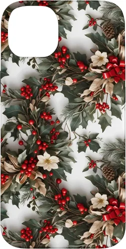 Vista 15 de Casa Decoración de vacaciones Decoración de corona Festivo Navidad caso para iPhone 16