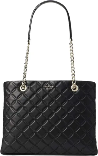Vista 2 de Kate Spade Natalia - Bolso de mano grande de cuero para mujer (negro), Negro