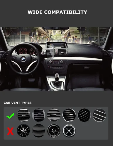 Vista 7 de PHOCAR Soporte de teléfono para automóvil al vacío, soporte para teléfono con ventilación de aire, absorción automática de vacío, sin necesidad