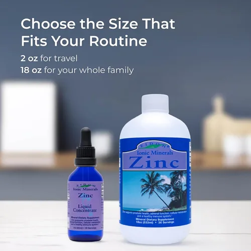 Vista 7 de Eidon Ionic Minerals Concentrado de zinc líquido, suplemento iónico de sulfato de zinc para hombres, mujeres y niños, apoya el sistema inmunológico