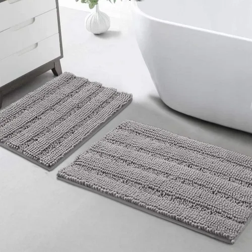 Vista 134 de Turquoize Alfombra de baño de chenilla de lujo para baño, extra absorbente, alfombra de ducha de microfibra antideslizante para baño, alfombra Aqua