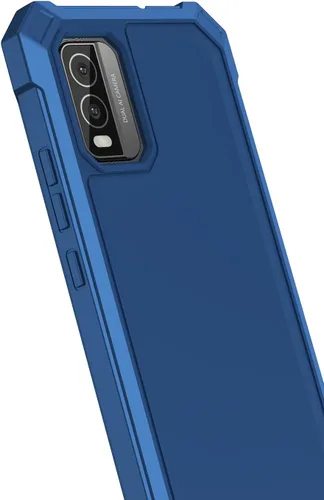 Vista 4 de Funda para Nokia C210 con protector de pantalla, parte delantera trasera de cuerpo completo, protección resistente, silicona suave esmerilada, grado