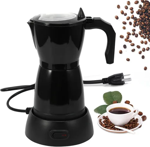 Vista 9 de SHANGSKY Cafetera Eléctrica Olla de Moka de 6 Tazas, Cafetera de Espresso Eléctrica Cafeteras Eléctricas Cafetera Italiana de Espresso Portátil