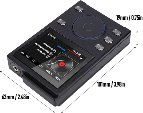 Vista 8 de VBESTLIFE Reproductor de MP3 de alta fidelidad con Bluetooth, Flac DAC sin pérdidas, reproductor de música de alta resolución, reproductor de audio