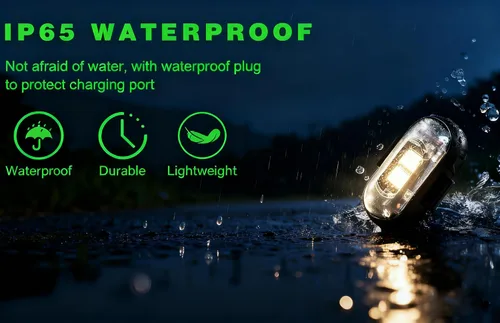 Vista 4 de Mini luces LED estroboscópicas intermitentes inalámbricas con control remoto para automóvil, luces subterráneas para motocross, Ebike, 8