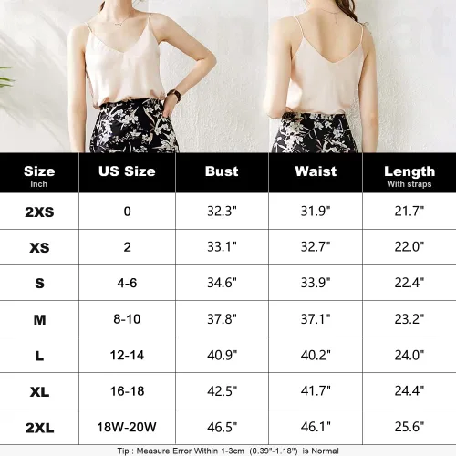 Vista 6 de IIG Camiseta clásica de satén de seda para mujer, blusa sexy con cuello en V, camiseta sin mangas para mujer, chaleco con tirantes delgados
