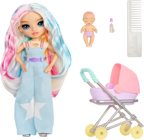 Vista 2 de Rainbow High Jr. High Bestie Babysitters - Amaya Raine, muñeca de moda de 9 pulgadas