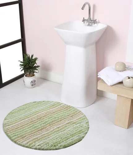Vista 41 de Home Weavers Gradation Collection - Alfombra de baño 100% algodón, suave y absorbente, antideslizante, lavable a máquina, rectangular, 17 x 24 Beige