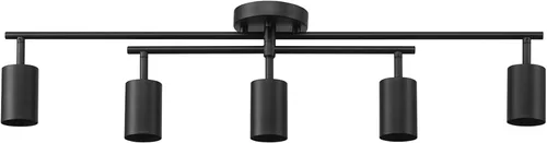 Vista 12 de GLOBE Electric 64000166 30" Iluminación de pista de 4 luces con tira de luz nocturna integrada LED de 7 W, negro mate, cabezales de pista