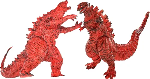 Vista 2 de TwCare Juego de 2 Figuras de Monstruo Legendario de Fuego Shin, Juguetes del Rey Llameante de los Monstruos, Articulaciones Móviles, Serie de Dragón