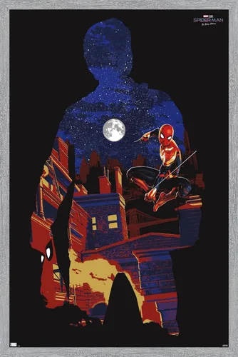 Vista 13 de Trends International Marvel Spider-Man: No Way Home - Póster de pared de silueta, 22.4 pulgadas de largo x 14.7 pulgadas, versión enmarcada