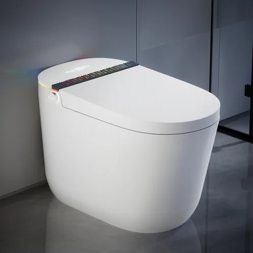 Vista 13 de Inodoro inteligente WinZo con bidé incorporado, inodoro sin tanque con tapa de apertura/cierre automático y secadora, altura cómoda ADA, agua