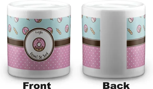 Vista 2 de Banco de monedas personalizado Donuts