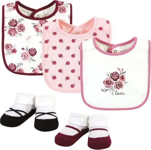 Vista 178 de Hudson Baby Conjunto de babero y calcetines unisex de algodón para bebé