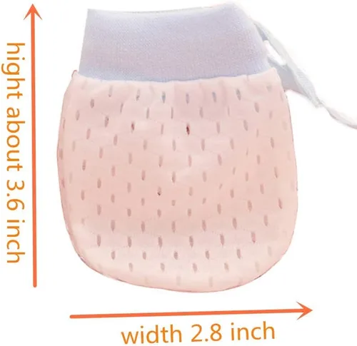 Vista 3 de Lindos guantes de algodón para niños y niñas, guantes ajustables con cordón ajustable para bebés