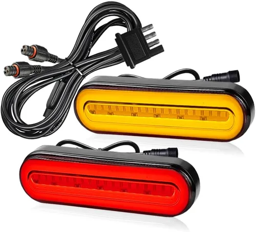 Vista 3 de Conjunto de luz trasera de señales de giro ovaladas para portador de carga