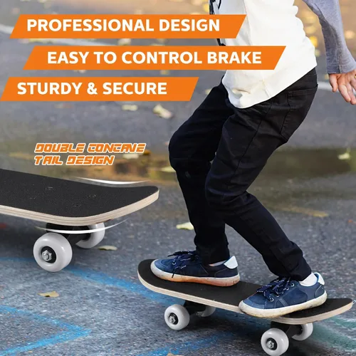 Vista 3 de Honoson Juego de 7 piezas de rodilleras, coderas y muñequeras para patinetas para principiantes y niños pequeños