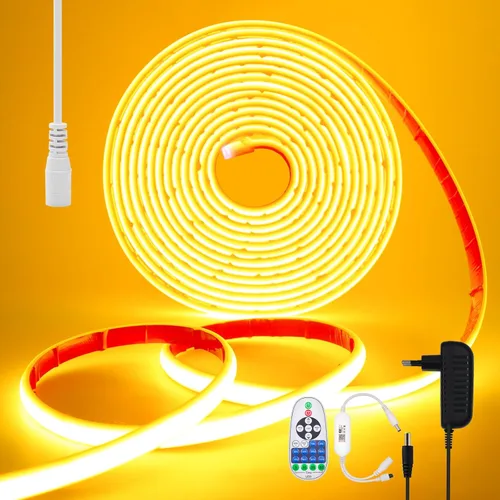 Vista 16 de KISUFU Tira de luces LED de neón COB de 12 V, IP68, impermeable, flexible, regulable, para el hogar, cocina, sala de estar, decoración de bricolaje
