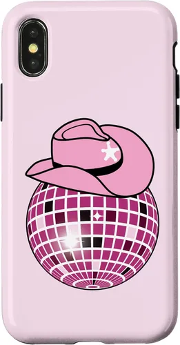 Vista 5 de Cowboy Hat Disco Ball Pink Cowgirl Case for iPhone 17