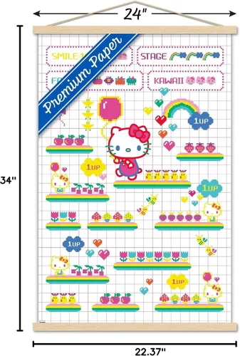 Vista 7 de Trends International Hello Kitty - Póster de pared con marco magnético
