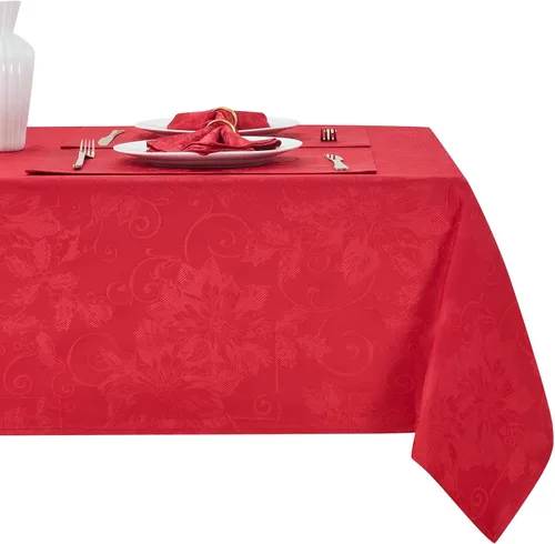 Vista 10 de Mantel redondo de poliéster resistente al agua y las manchas, lavable, mantel de tela para mesa de cocina y comedor