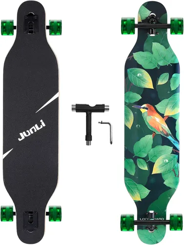 Vista 7 de Junli - Patineta Freeride de 41 pulgadas, para skateboarding, estilo libre y pendientes.