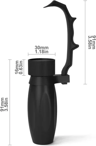 Vista 7 de Mango de Pintura WH01 para Miniaturas de Juego de Guerra con Bases de Modelo (Negro)