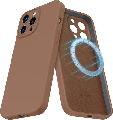 Vista 33 de Funda de silicona con soporte para iPhone 17 Pro [compatible con MagSafe] [Protección completa de la cámara] (6.3 pulgadas 2025), fundas de teléfono