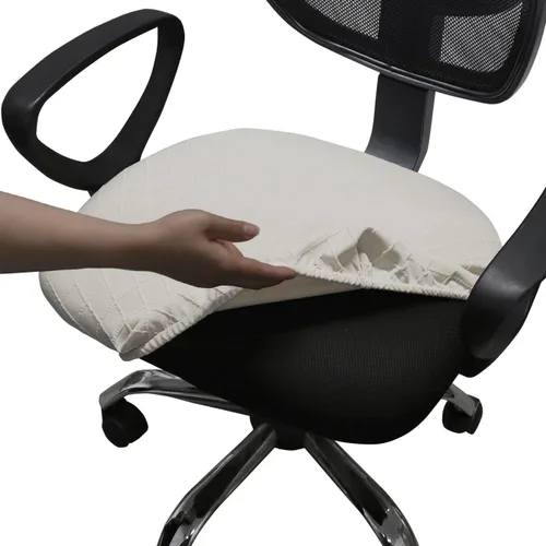 Vista 32 de Melaluxe - Funda elástica de jacquard para silla de oficina, funda extraíble y lavable para silla de escritorio, cubierta giratoria para asiento