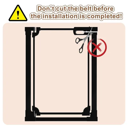 Vista 6 de WAOWAO Puerta de bebé de acrílico transparente de 40 pulgadas extra alta para escaleras, diseño moderno, puerta de acrílico con cierre automático
