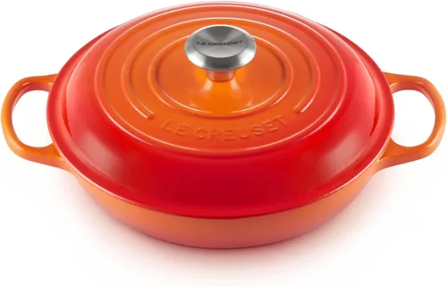 Vista 19 de Le Creuset Signature - Sartén de hierro fundido esmaltada con mango de hierro, 3,5 qt., alcachofa