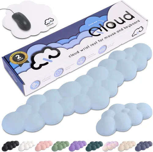 Vista 10 de Create-ables Qloud Cloud Reposamuñecas para Teclado Reposamuñecas para Teclado de Computadora Almohadilla, Reposamuñecas para Teclado Cloud