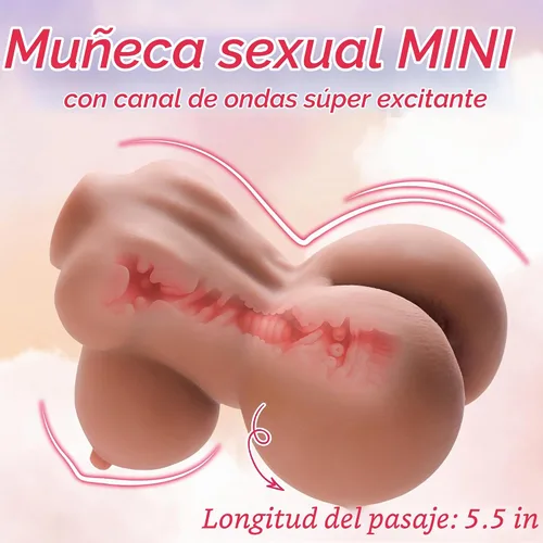 Vista 3 de Muñeca sexual pequeña para adultos, masturbador masculino, mini muñeca de amor, muñecas sexuales realistas de bolsillo para hombres con masturbación