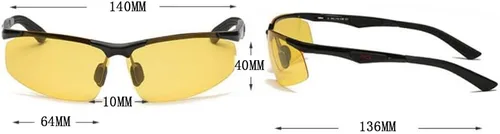 Vista 6 de Gafas de sol polarizadas de visión nocturna, gafas especiales antiluz nocturna para conducir conductor, conducción luminosa por la noche