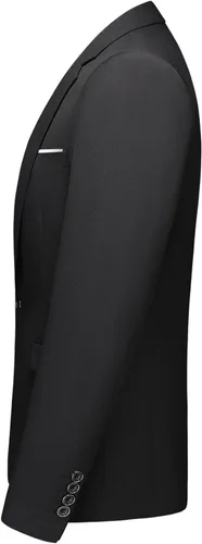 Vista 2 de Traje de 2 piezas para hombre, ajustado, con un botón, chaqueta y pantalones, negocios, boda, fiesta, regreso a casa, trajes para hombres