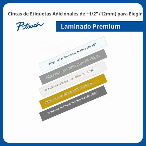 Vista 7 de Brother P-Touch TZe-231 - Cinta de etiquetas laminada, negro sobre blanco, paquete de 8, 1/2 pulgadas x 26.2 pies (0.472 in x 26.2 ft / 8m) por