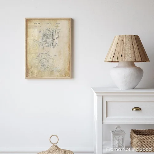 Vista 7 de Inspirational Wall Art Co. - Caldera - Herramientas de fontanería para soldadura, tubos de fontanero, carteles de patente vintage, impresión