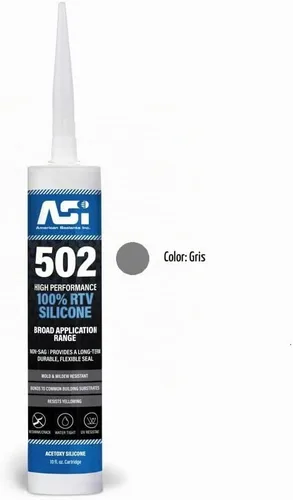 Vista 5 de Sellador de silicona 100% RTV - Tubo exprimible de 2.8 oz - Transparente