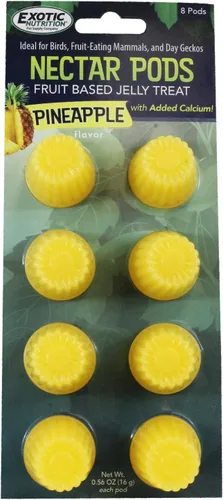 Vista 14 de Cápsulas de néctar (paquete de 4 variedades) – Golosinas de frutas fortificadas con calcio – Planeadores de azúcar, titíes, ardillas, loros
