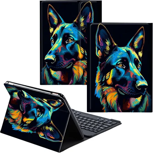 Vista 101 de Funda para Samsung Galaxy Tab S6 Lite 2022/2020 Teclado Inalámbrico Desmontable y Cubierta De Soporte De Cuero PU Funda Protectora Para Samsung
